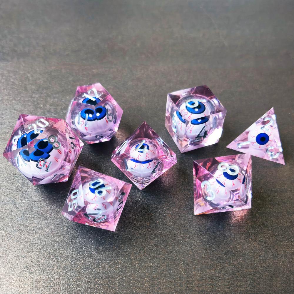 Dragon Eye Liquid Core Sharp Edge Handmade Dice Set 1