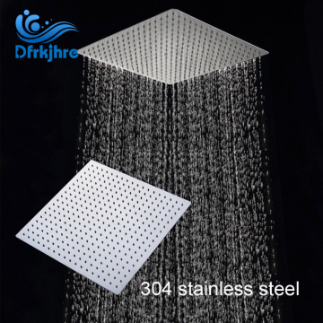 Dfrkjhre 10/12/16/20 inch Rainfall Squre Shower Head Ultrathin Style Bathroom Shower head Chrome/black/Nickle Golden 40cm * 40cm