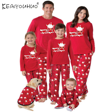 Parent-child Home Pajamas Suit Baby Girl Boys Tshirt Mother Daughter Son Outfits Family Look Matching T-shirt Christmas Clothes