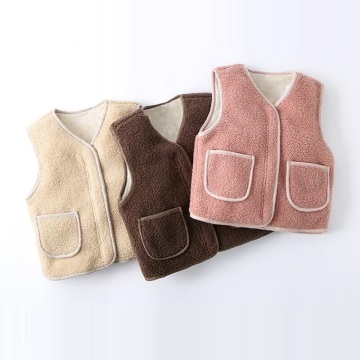 Spring Autumn Winter Baby Toddler Boy Girl Vest Tops Boys And Girls Vests Waistcoat Kids Tank Faux Fur Fleece Children Outerwear