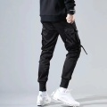 Ribbons Harem Joggers Men Cargo Pants Streetwear 2020 Hip Hop Casual Pockets Track Pants Male Harajuku Fashion Trousers