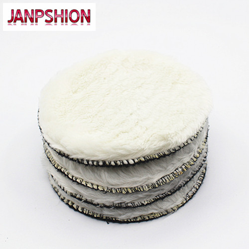 JANPSHION 20pc 125mm car polishing pad 5" inch polish waxing pads Wool Polisher Bonnet Car paint Care