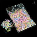 1000pcs/pack Girls Colourful Ponytail Holder Rubber Band Hair Ring Disposable Elastic Hair Band Scrunchies Kids Hair Accessories