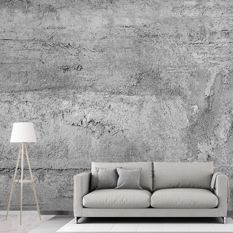 Custom Photo Wallpaper 3D Retro Grey Cement Brick Wall Mural Restaurant Cafe Living Room Wall Paper For Wall 3 D Papel De Parede