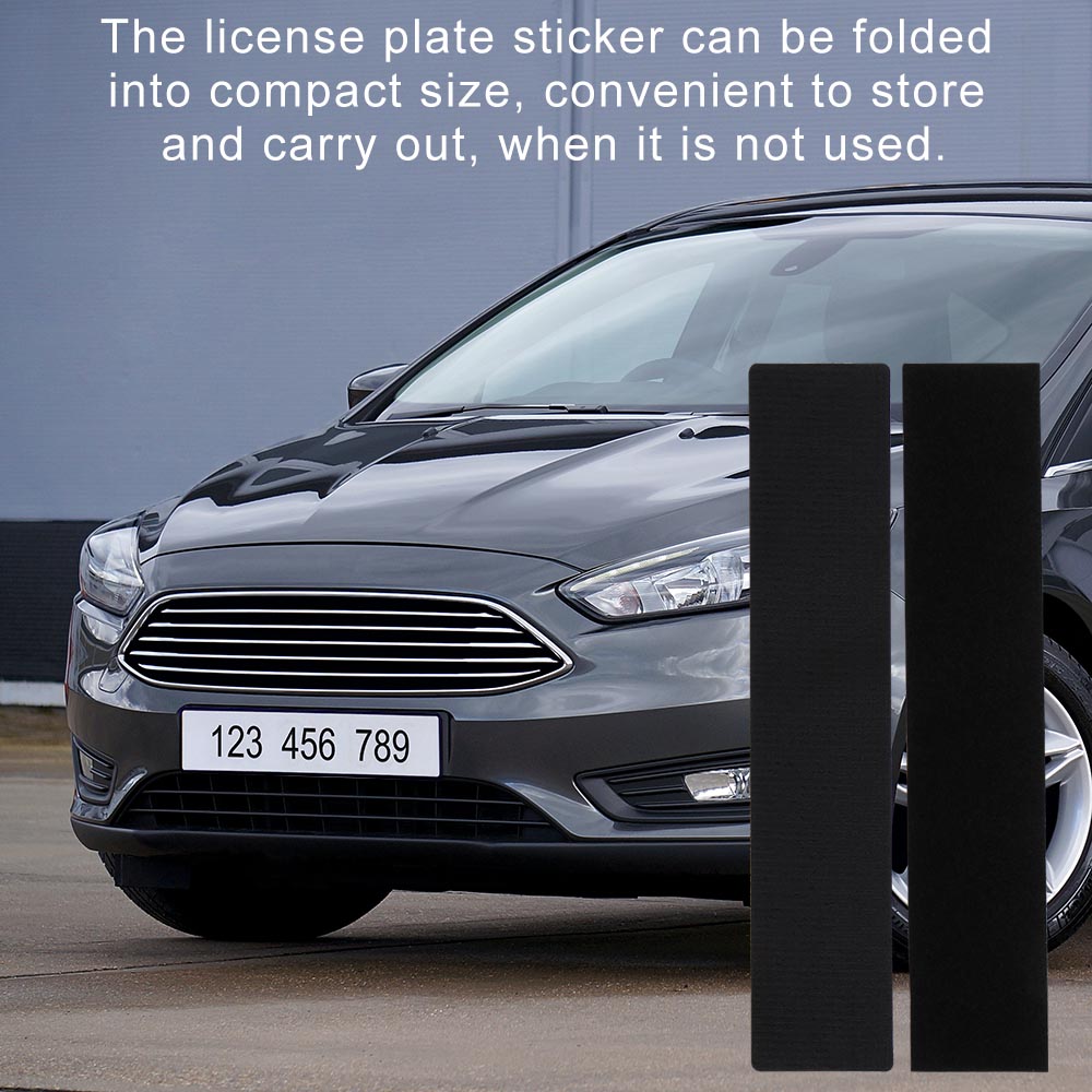 1 set License Plate Holder Set Frameless License Plate Self-Adhesive Adhesive Fastener License Plate Magic Pad for Vehicle