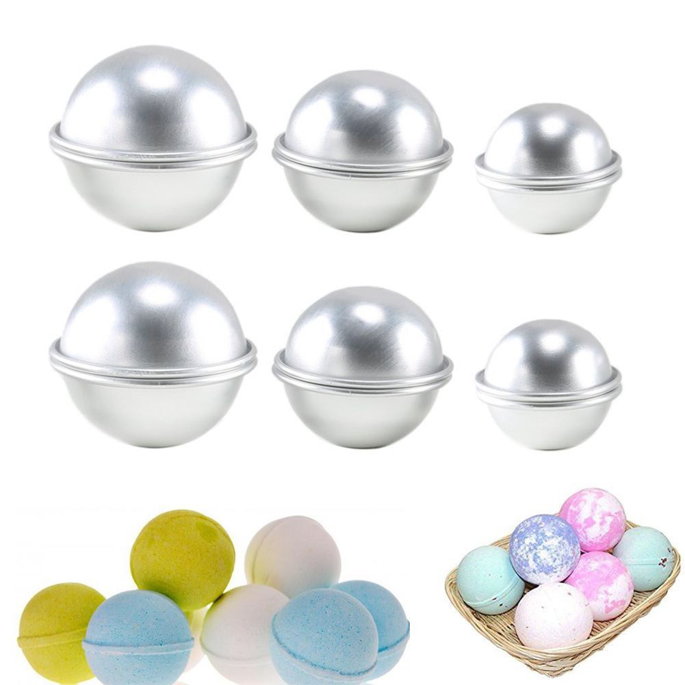 6Pcs DIY Bath Bomb Mold Sphere Round Ball Molds Tool Supplies SNO88