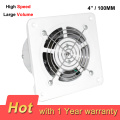 100MM exhaust fan, 4 inch dust blower used for kitchen toilet wall, mute axial flow fan square shape in ventilation