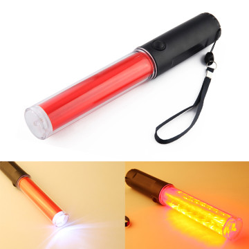 Traffic Safety Modes Traffic Baton Light Fluorescent Sticks LED Torch Flashlight Latarka Handheld Linterna Lanterna Powerful #P