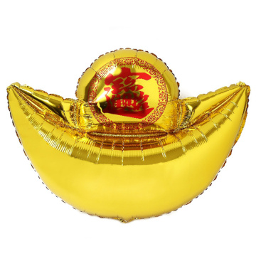 1pc 94*90cm Overseas Chinese Yuanbao Foil Balloon Shoe-shaped Gold Ingot Helium Balloons Shop Opening Ceremony Decor