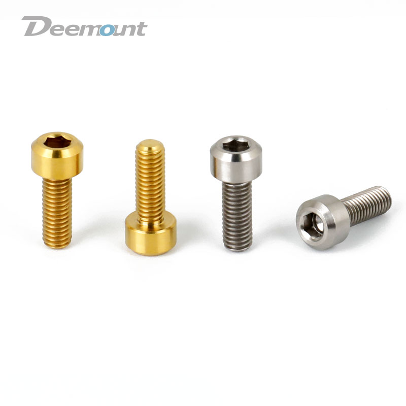 Deemount M5*14mm Derailleur Shifter Bolts Hex Headed MTB Mountain Bike Ti TC4 Screws 2PCS Bicycle Fastening Parts