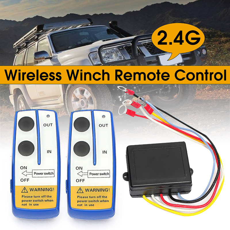 KROAK 12V Car Wireless Winch Electric Remote Control With Manual Transmitter Set Truck ATV SUV Truck Vehicle Trailer Kit
