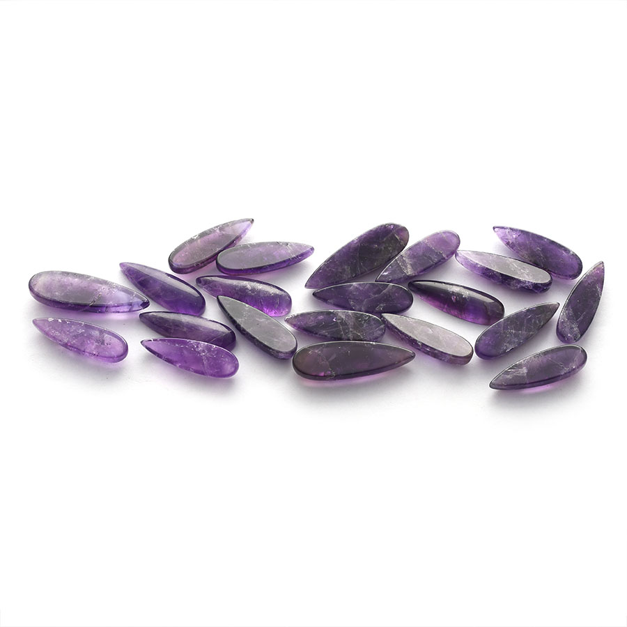 Cut Pear Shape Cabochons Amethyst