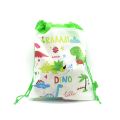 Cartoon Dinosaur Party Bags For Kids Birthday Drawstring Backpack Non-Woven Fabric Child School Bag Organizer Pouch Laundry Bag
