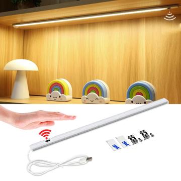 USB LED lights for kitchen lighting Cabinet backlight aluminium profile Rigid LED Strip Bar Light Hand Sweep Motion Sensor Lamp