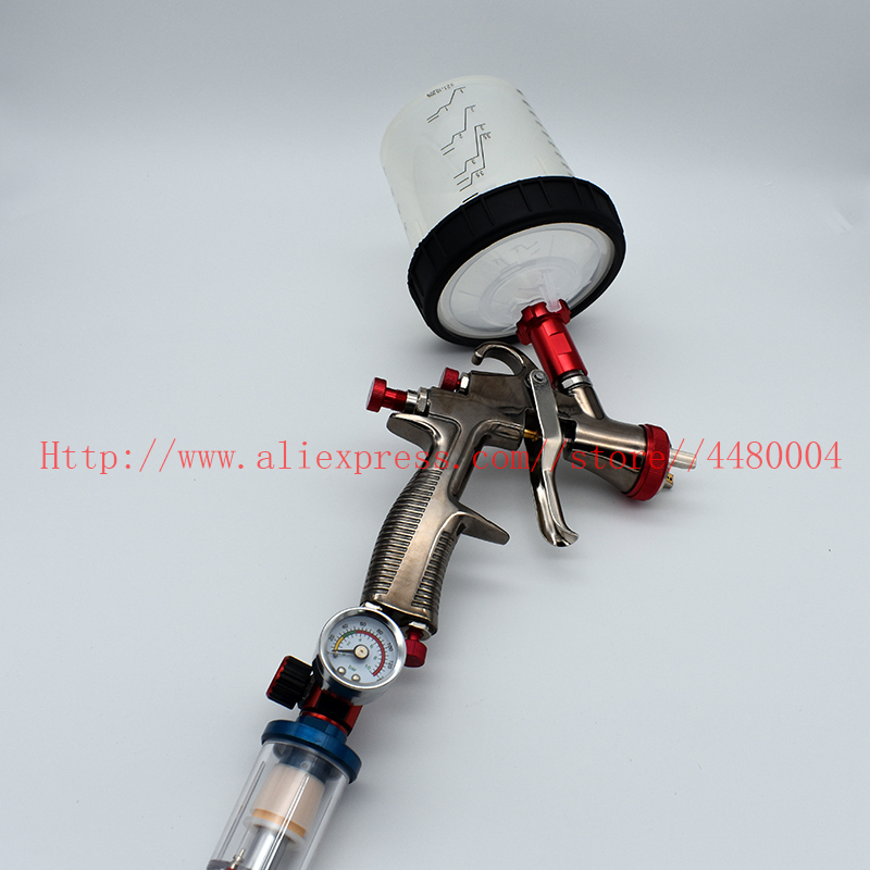 LVLP manual spray gun gravity spray gun 1.3mm with 600CC paint mixing cup professional spray gun with spray gun accessories