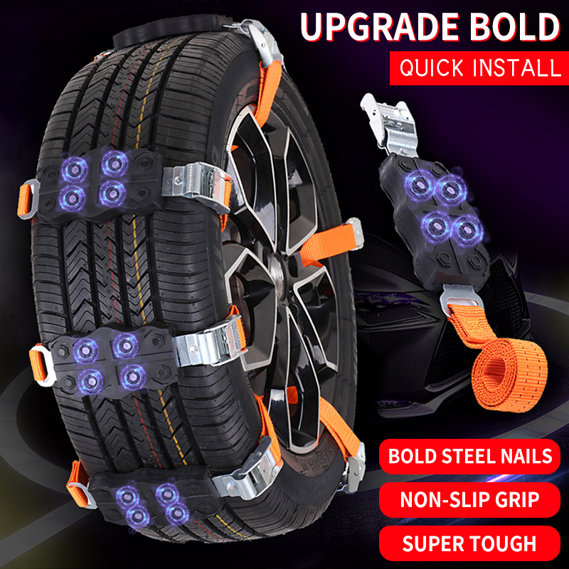 2/4Pcs Tire Wheel Chain Anti-slip Emergency Snow Chains For Ice/Snow/Mud/Sand Road Safe Driving Truck SUV Auto Car Accessories