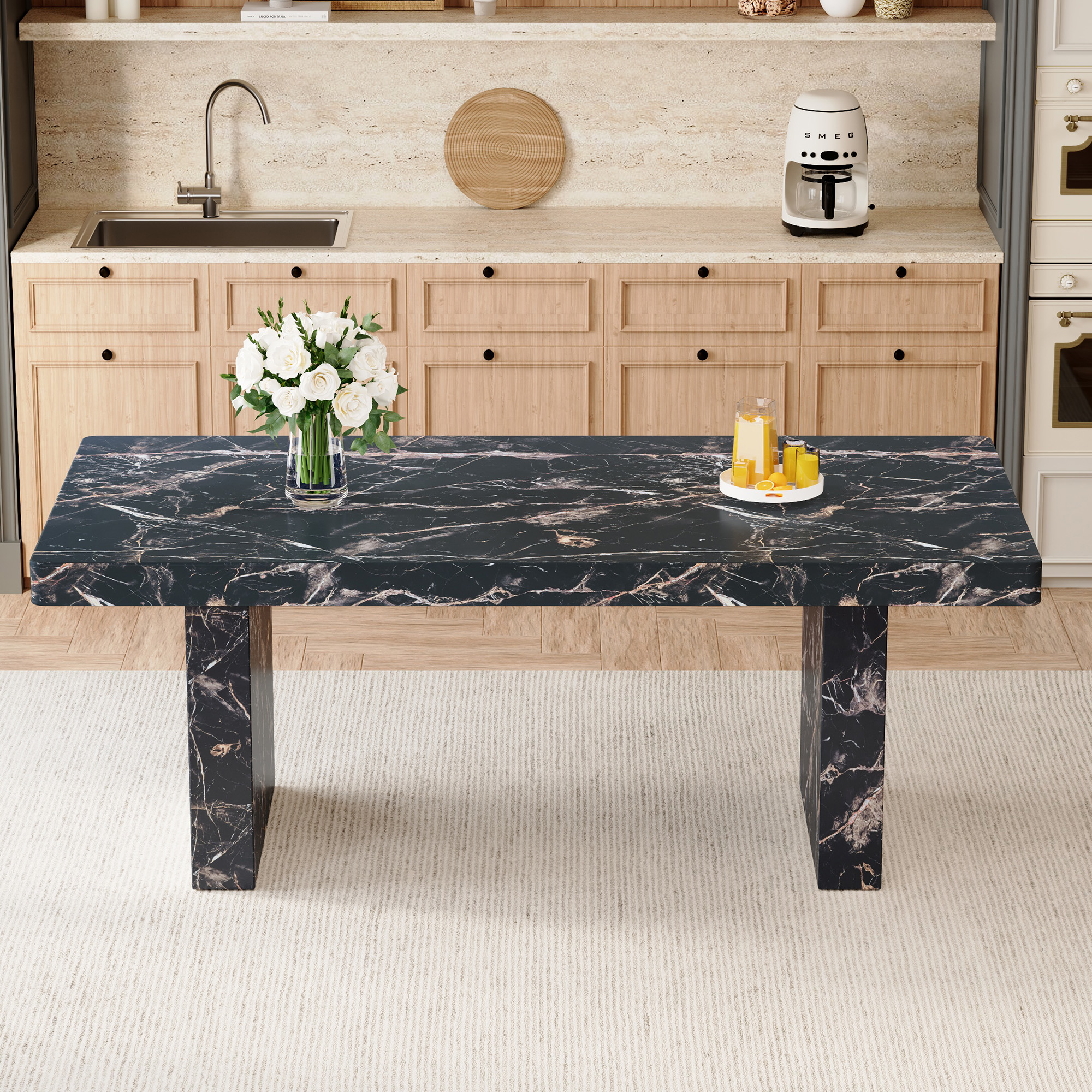 Premium MDF Dining Table With Natural Look