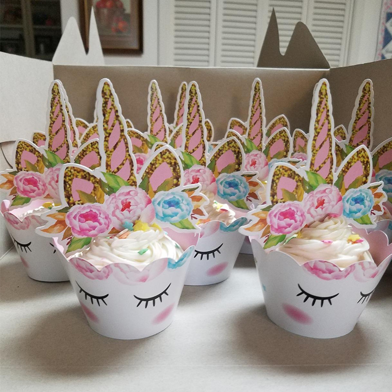 93pcs Unicorn Disposable Tableware Birthday Party Decor Paper Plates Napkin Cups Unicorn Party Supplies Baby Shower Home Decor