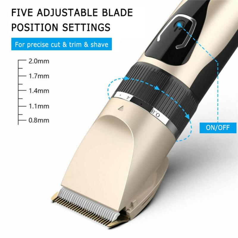 Professional Hair Clippers Electric Hair Body Trimmers Cutting Machine Razor Hair Clippers Cleaning Brush Right Left Corner Comb