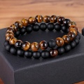 Hot 2pcs/set 7 Style Couples Distance Bracelet Natural Stone Yoga Beaded Bracelet for Men Women Friend Gift Charm Strand Jewelry