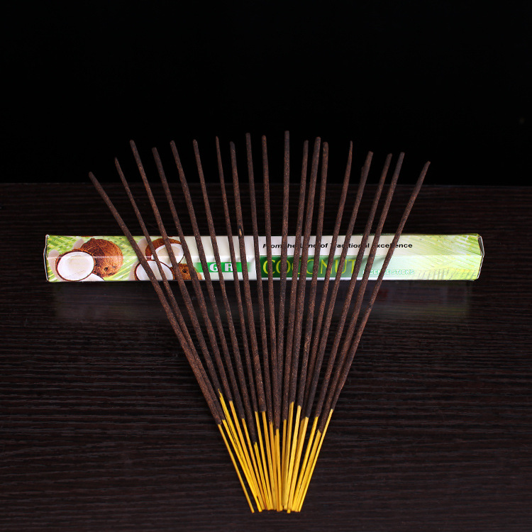 Coconut 120pcs Indian Incense Sticks Handmade Coffee Home Fragrance for Wooden Incense Holder for Home Decor Fresh Air