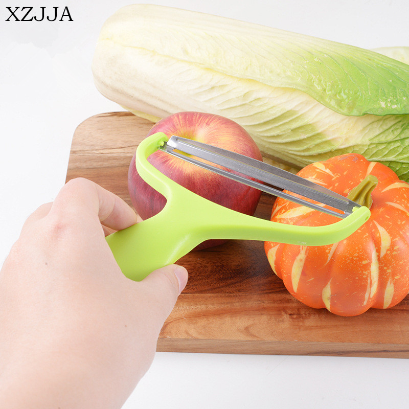 XZJJA Stainless Steel Cabbage Slicer Vegetables Graters Wide Mouth Fruit Peelers Knife Potato Big Zesters Cutter Kitchen Gadgets