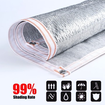 99% Aluminum Foil Sun Shade Sails Outdoor Reflective Sun Shelter Sunshade Net Sails Water Proof Room Cooling Sun Shading Net