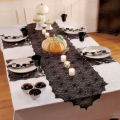 Black Lace Spider Web Table Runner Tablecloth Party Dinner Home Decor Lace Spiderweb Halloween Party Tablecloth TableCover Decor