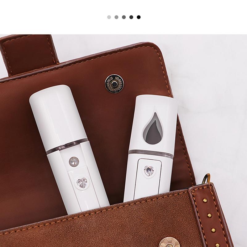 Mirror Beauty Steaming Face Meter USB Charging Portable Nano Spray Facial Humidifier Mini Compact Skin Care Tool Dropshipping