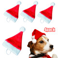 Cat Dog Santa Hat Cloak Pet Cosplay Costume Xmas Kitten Puppy Red Caps Party Dress Up Apparel Christmas hats Pets Accessories