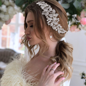 TOPQUEEN HP301 Alloy Flower Bridal Headband Bridal Headpieces Tiara Crown Luxury Bridal Tiara Bridal Hair Accessories Headwear