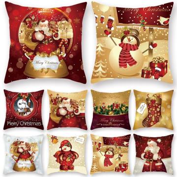 45*45 Christmas Cushion Cover Christmas Decorations for Home Throw Pillows Sofa Home Decor Christmas Pillowcase Pillow Cover