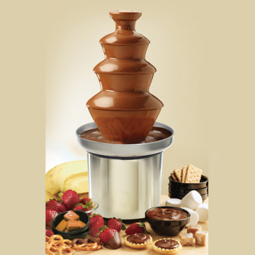 Luxury partybaby 4 full metal chocolate fountain waterfall hot pot 1 chocolate sauce