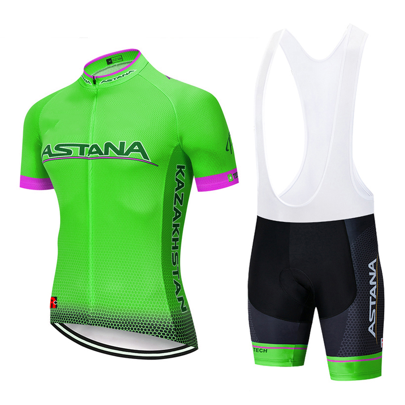 Black Astana 2020 summer cycling Sweatshirt set men's Short Sleeve Shirt MTB Jersey cycling clothing bicycle Maillot ciclismo