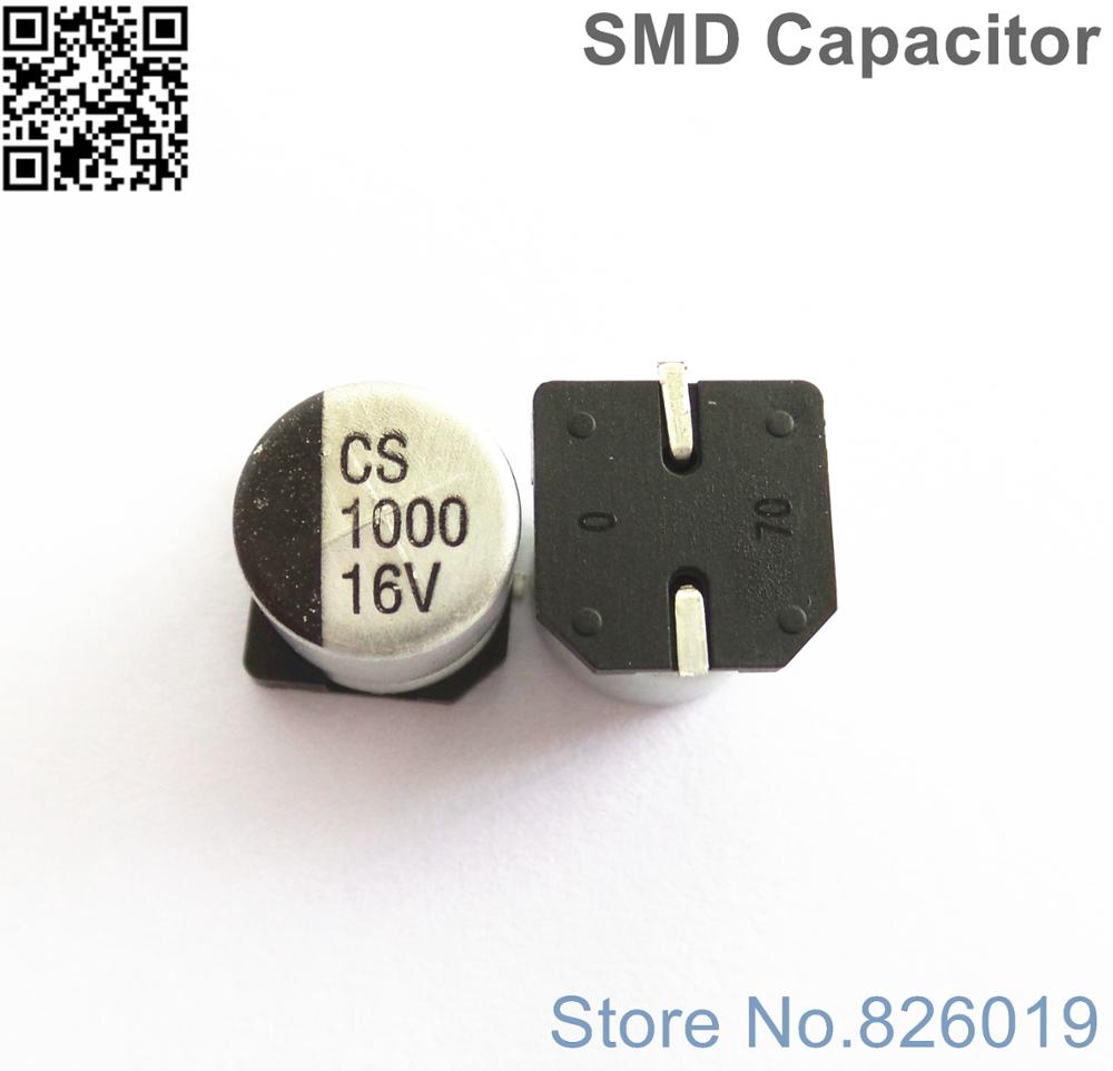5pcs/lot 16V 1000uf SMD Aluminum Electrolytic Capacitors size 10*10.5 1000uf 16V