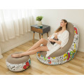 Simple 2 Set Macarone printed Portable Sofa Modular Inflatable Chair Garden Lazy Outdoor Beach Inflatable Bed Outdoor Furniture