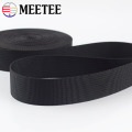 9yards Meetee 0.8mm Thicken Nylon Black Webbing 15/20/25/32/38mm Width for Outdoor Belt Handbag Bands Shoe Accessories RD212