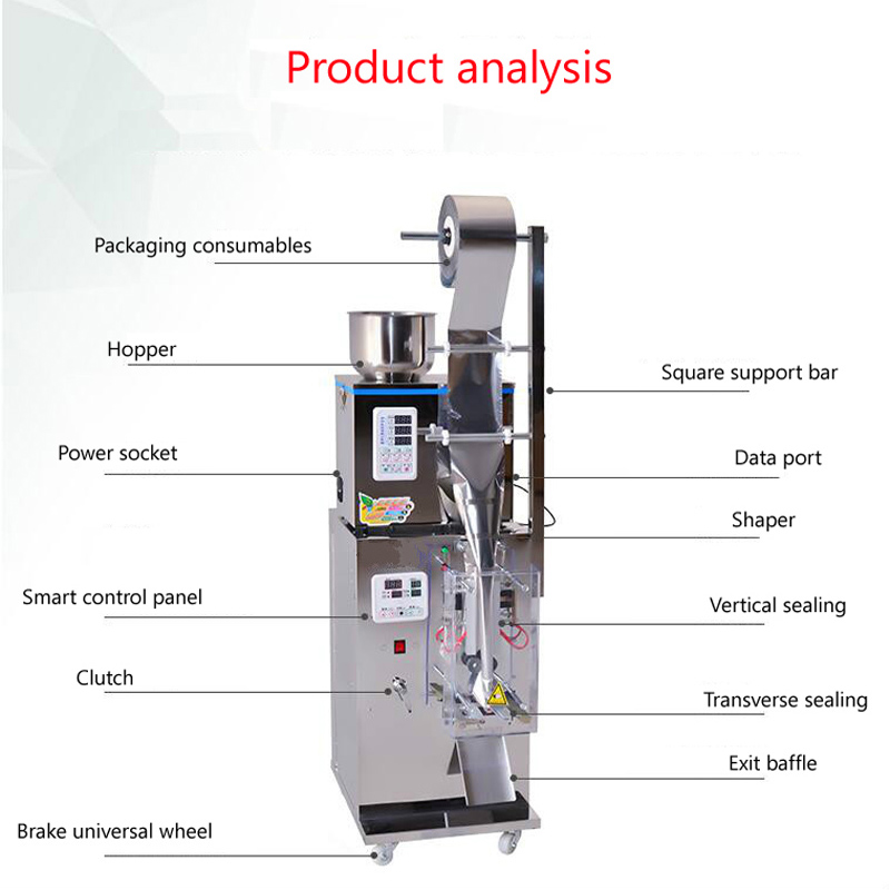 Commercial vertical tea Multi-function packaging machine tea granule powder bag making machine