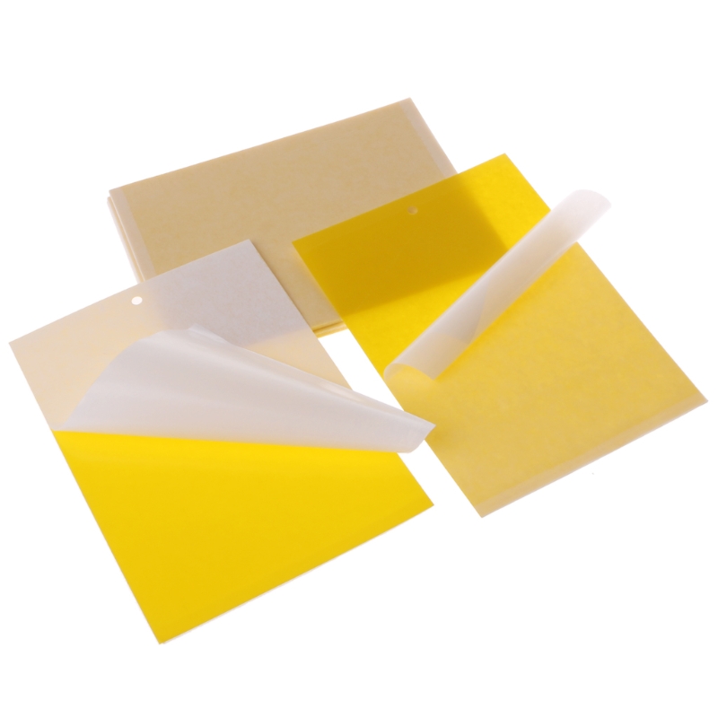 20Pcs Dual-Sided Yellow Sticky Traps for Flying Plant Insect Gardening Tools G8TB