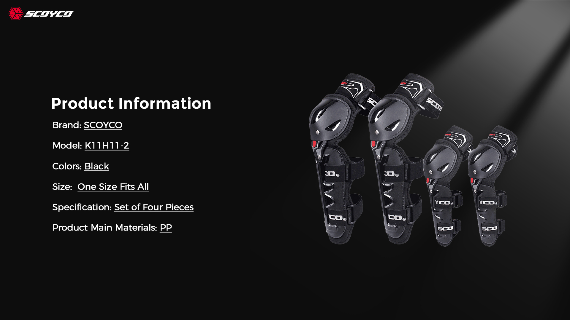 skeletal design motorcycle knee guards