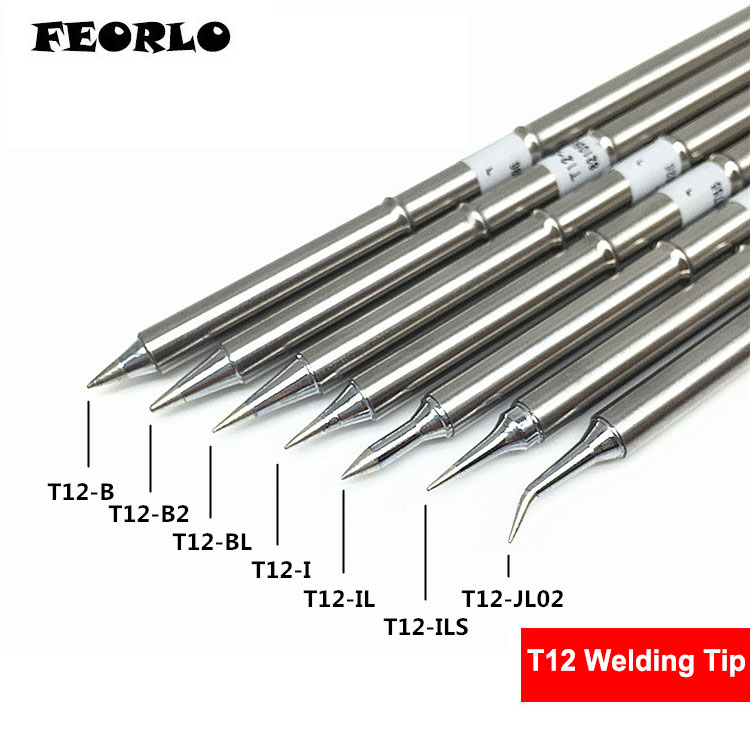 FEORLO Soldering tips T12 T12-K KU KF For HAKKO Solder Iron Tips Soldering Welding Stings