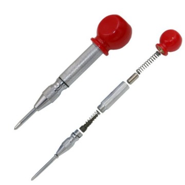 HSS High Speed Steel Automatic Center Punch With grip cap Locator Semi-automatic center punch for Car glass breakers Newest