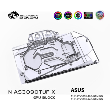Bykski GPU Water Cooling Block For ASUS TUF RTX3090/3080 GAMING, Graphics Card Liquid Cooler System, N-AS3090TUF-X