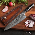 XINZUO Kitchen Knife Leather Case Handmade Italian First Layer Vegetable Tanned Multi Holster Carry Chef Knives Leather Case