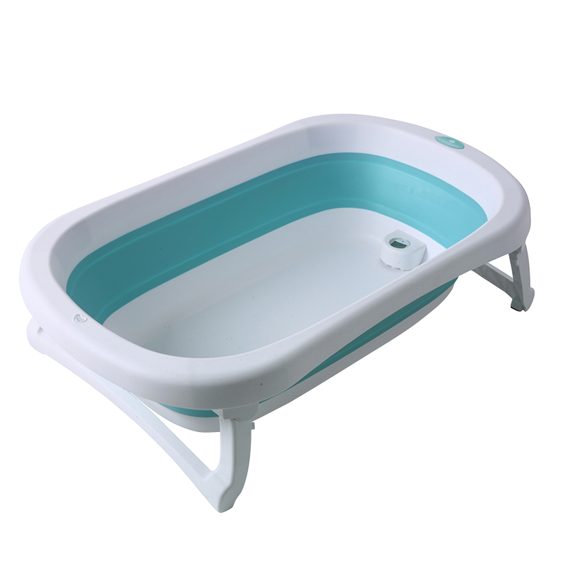 Folding Baby Bath Tub Plastic Bathtub With Thermometer Infant Collapsible Bathtub For Children For Bathroom Newborn Baby Product