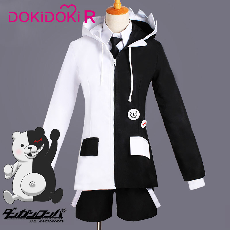 DokiDoki-R Game Danganronpa Monokuma Cosplay Costume Men Women Halloween Costume Game Danganronpa Cosplay