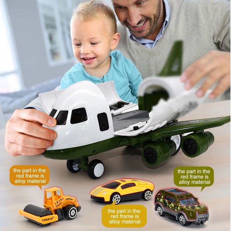 Simulation Track Inertia Children's Toy Aircraft Large Size Passenger Plane Kids Airliner Toy Storage Alloy Car Trucks Vehicles