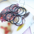 Fashion 10Pc Korean Colorful with beaded tiara hair accessories tied hair base Ponytail Holder Rubber hair band