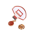 New Creative Cute Basketball Ball Frame Frame Brooch Badge Pin Fashion Jewelry Jewelry Denim Shirt Backpack Jewelry
