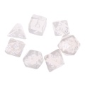 7pcs/set Polyhedral Dice Acrylic Digital Dice D4 D6 D8 D10 D12 D20 Clear White Dice For Dungeons&Dragon D&D RPG Poly Game